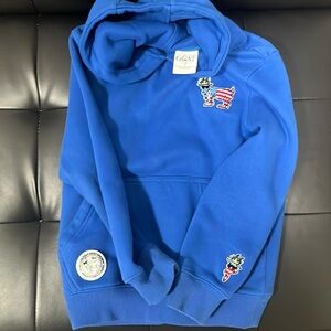 Goat USA youth small blue hoodie